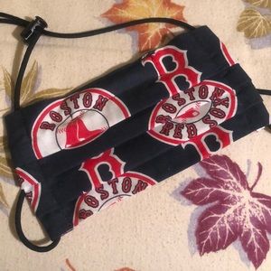 face mask covering, Boston Red Sox logo